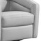 Armen Living Desi Contemporary Swivel Accent Chair in Dove Gray Genuine Leather LCDSCHDV - alternate 3